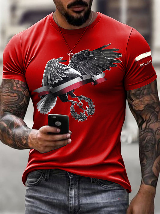 Męska koszulka z nadrukiem abstrakcyjnym Eagle