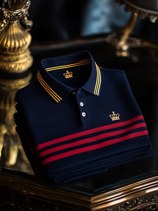 Męska koszulka polo w stylu retro, idealna na wakacje i do pracy