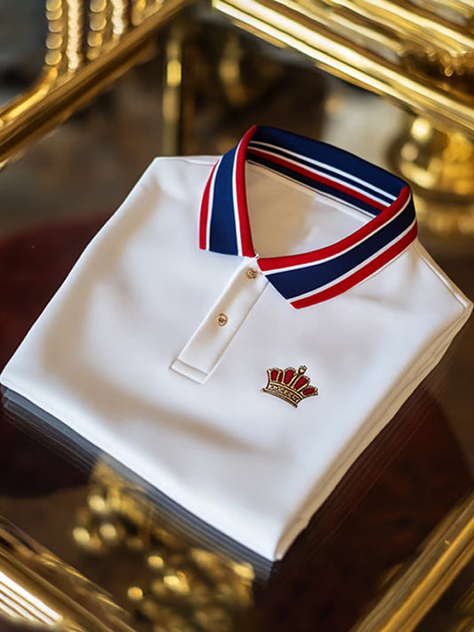 Męska koszulka polo w stylu retro, idealna na wakacje i do pracy