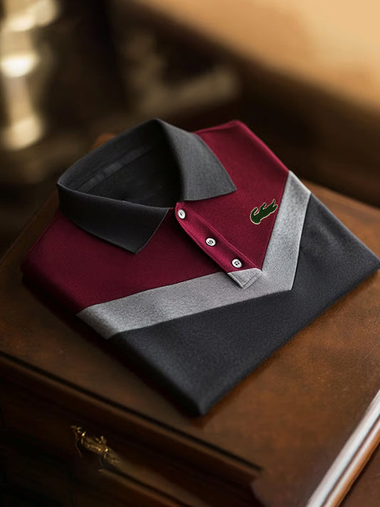 Męska koszulka polo w stylu retro, idealna na wakacje i do pracy