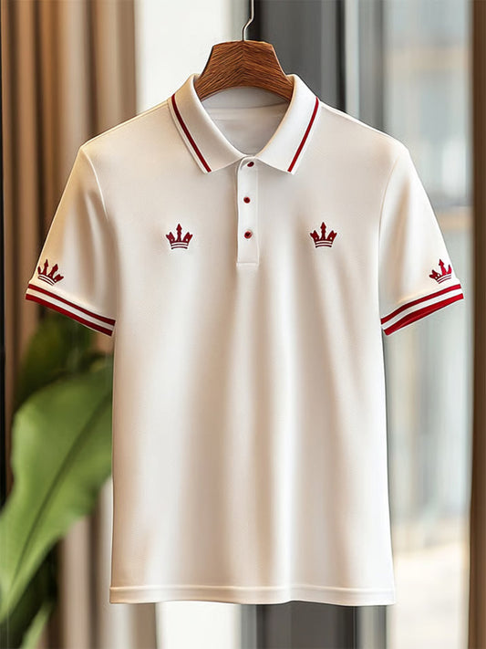 Męska koszulka polo w stylu retro, idealna na wakacje i do pracy