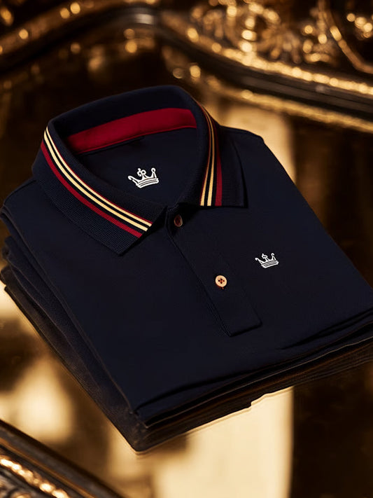 Męska koszulka polo w stylu retro, idealna na wakacje i do pracy