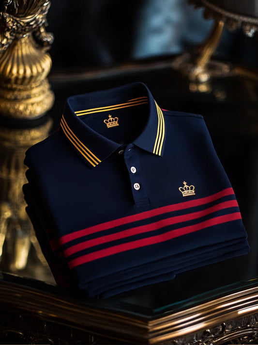 Męska koszulka polo w stylu retro, idealna na wakacje i do pracy