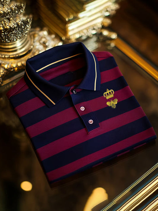 Męska koszulka polo w stylu retro, idealna na wakacje i do pracy