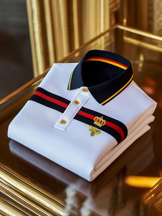 Męska koszulka polo w stylu retro, idealna na wakacje i do pracy