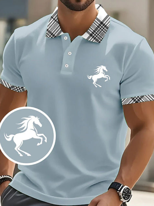Męska koszulka polo w stylu vintage na święta Biznesowy casualka polo Vintage Holiday Business Casual