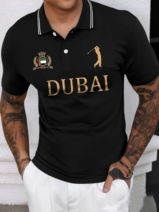 Męska koszulka polo w stylu vintage na święta Biznesowy casualulka polo Vintage Holiday Business Casual