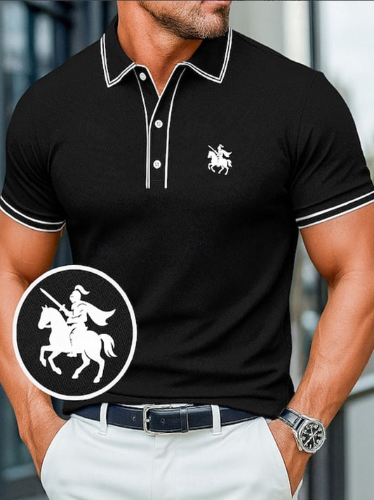 Męska koszulka polo w stylu vintage na święta Biznesowy casual