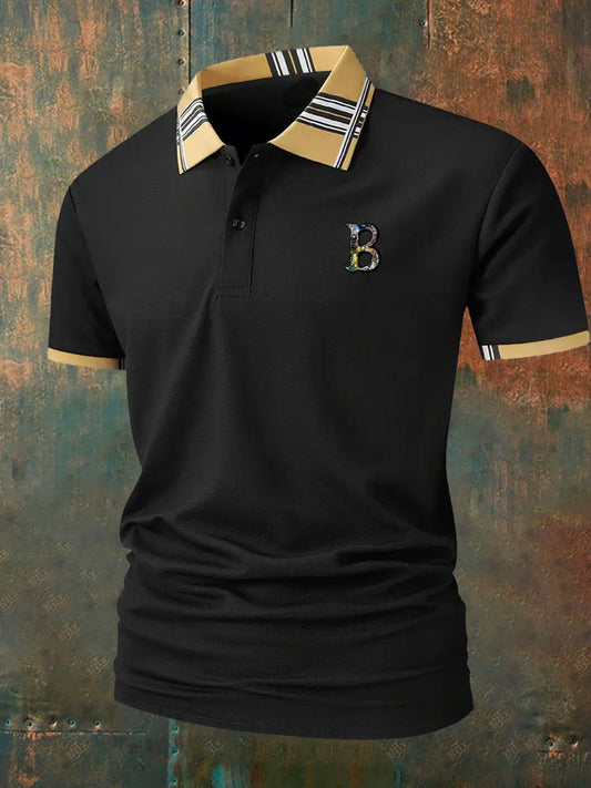 Męska koszulka polo w stylu vintage na święta Biznesowy casuallo Vintage Holiday Business Casual