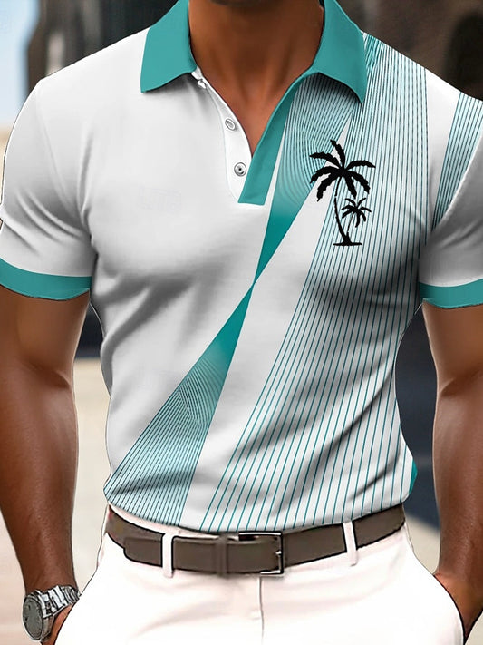 Męska koszulka polo w stylu vintage na święta Biznesowy casuale Holiday Business Casual