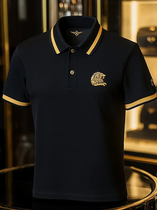 Męska koszulka polo w stylu vintage na święta Biznesowy casual