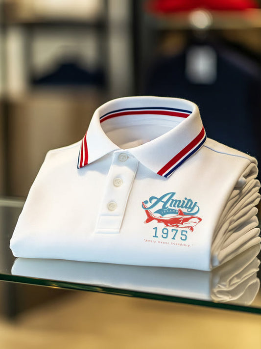 Męska koszulka polo w stylu vintage na święta Biznesowy casual