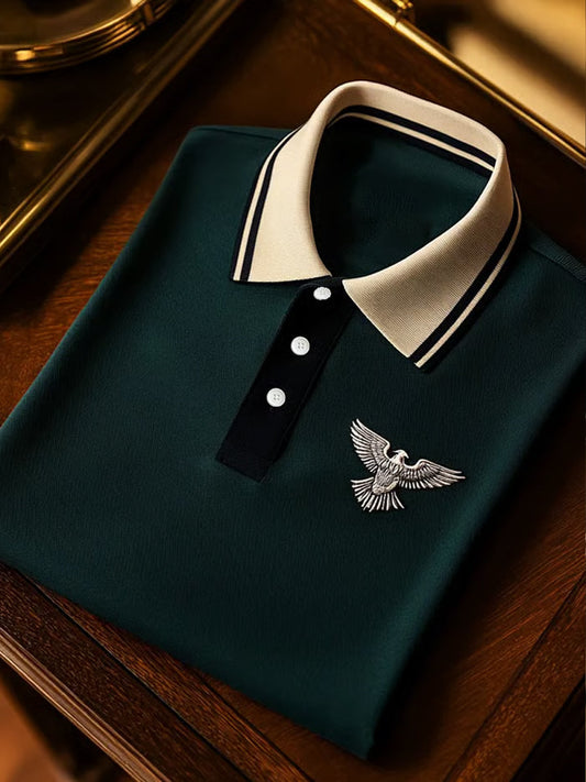 Męska koszulka polo w stylu vintage na święta Biznesowy casual