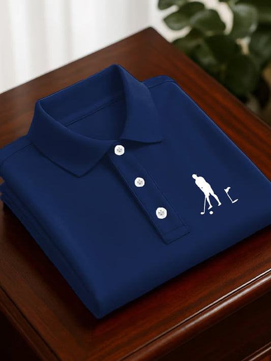 Męska koszulka polo w stylu vintage na święta Biznesowy casual