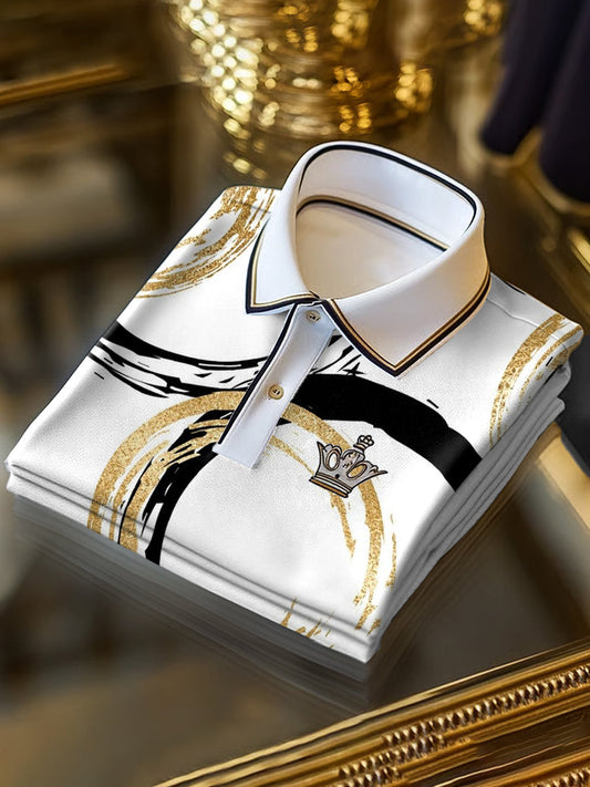 Koszulka polo z krótkim rękawem Classic Line Art Print Business