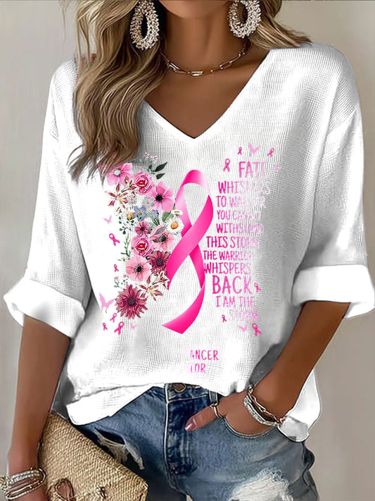 Damska wstążka motyla Casual Koszulka z długim rękawem