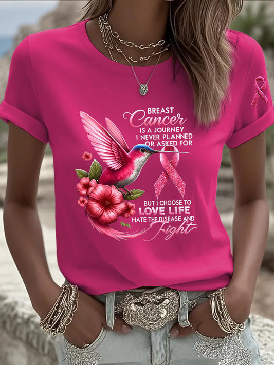 Damski Koliber Kwiatowy T-Shirt Casual