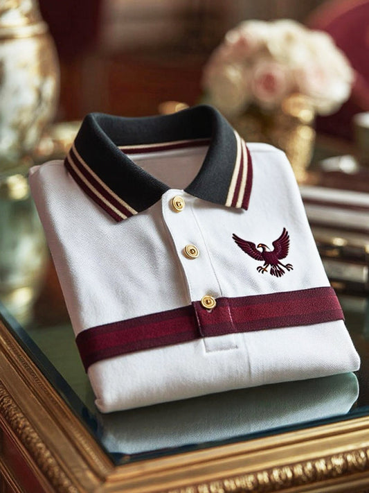 Klasyczna emblemat biznesowa koszulka polo z krótkim rękawem