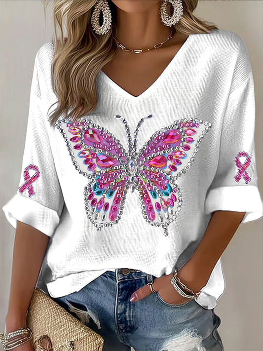 Damski motyl góra z dekoltem w szpic