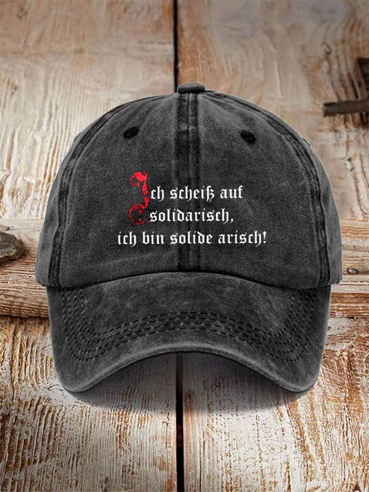 Czapka z nadrukiem unisex w stylu niemieckim