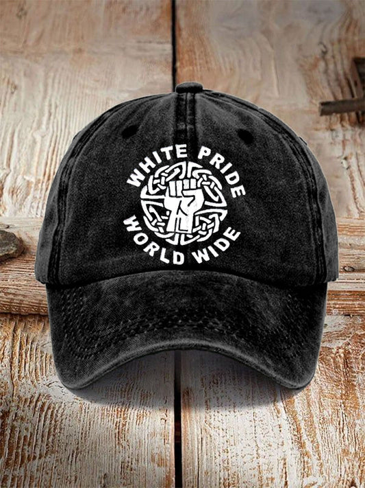 Czapka z nadrukiem Unisex White World Wide Pride