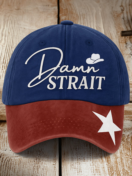 Retro George Strait Muzyka country Texas Country Western Printed Vintage Retro Unisex Resort Czapka baseballowa