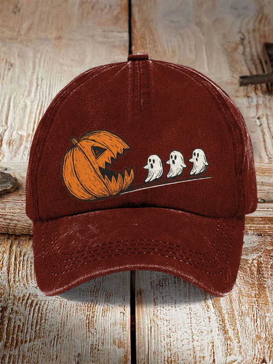 Kapelusz z nadrukiem duch dyni na Halloween unisex
