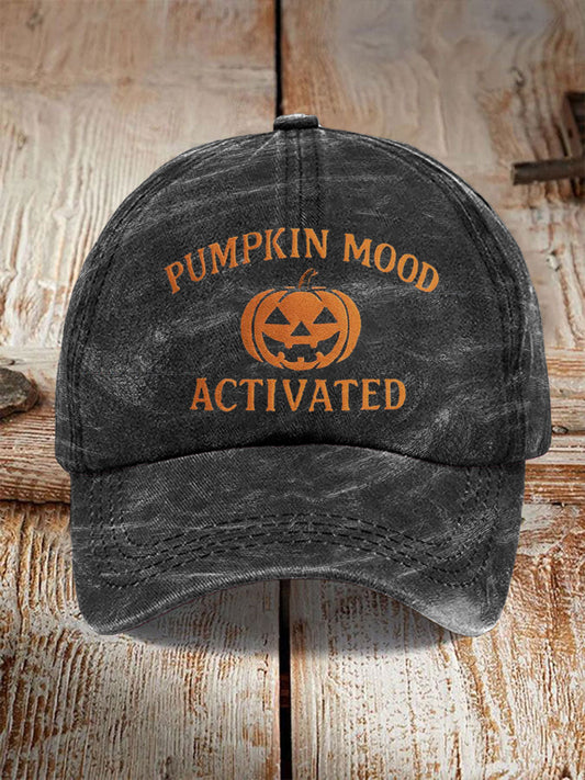 Kapelusz z nadrukiem dyni na Halloween dla obu płci