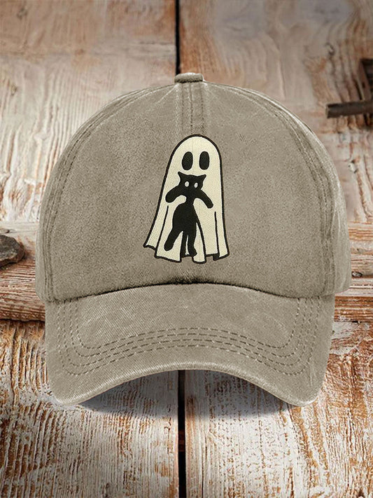 Halloweenowy unisex upiorny kot z nadrukiem