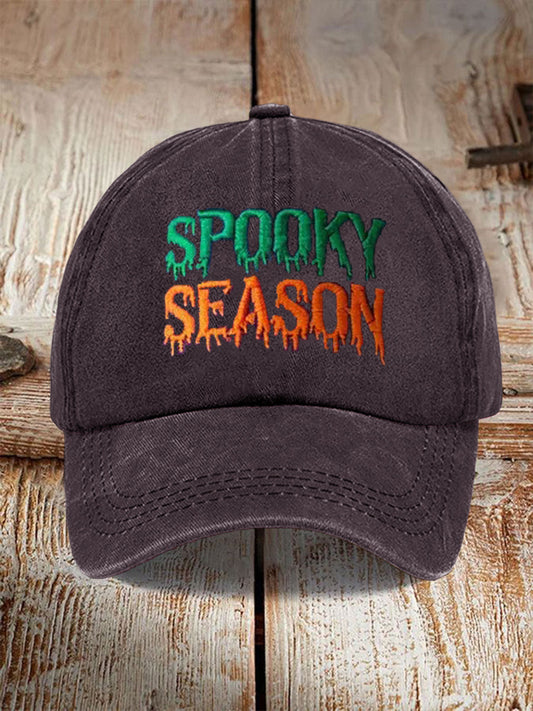 Halloweenowy unisex straszne sezonowe historie z nadrukiem kwiatowy kapelusz