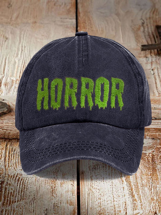 Halloweenowy unisex straszny kapelusz z nadrukiem