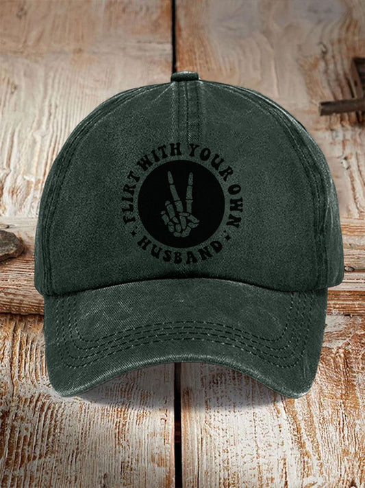 Halloweenowa czapka kwiatowa z nadrukiem czaszki unisex