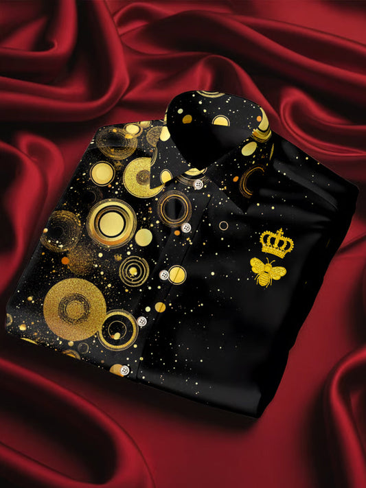 Męska biznesowa luksusowa koszula z długim rękawem w stylu biznesowym