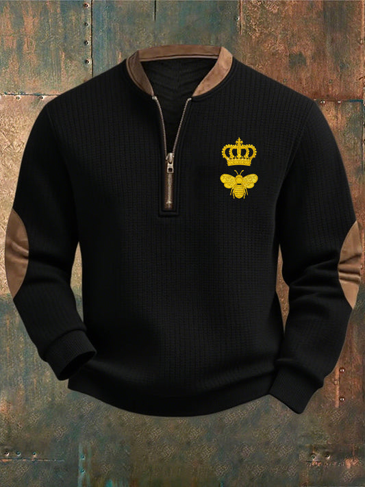 Męska bluza retro artystyczna biznesowa na co dzień