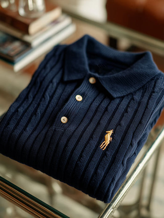 Męska koszulka polo z krótkim rękawem Retro Business Art Print Casual Comfort z dzianiny