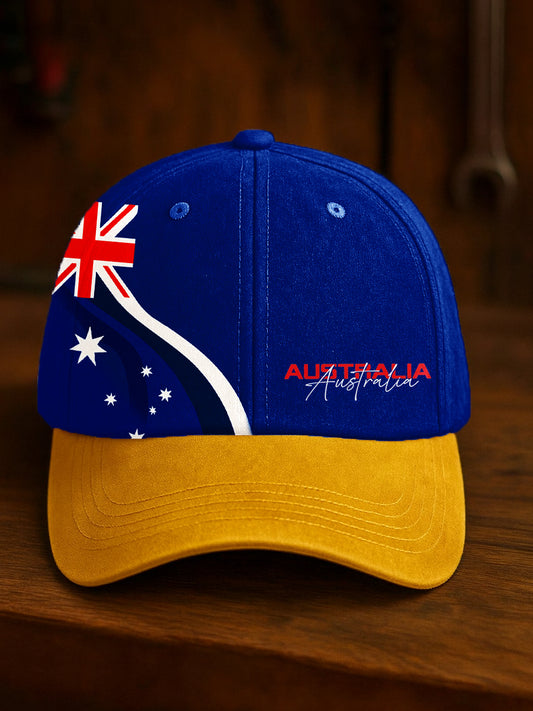 Kapelusz unisex z australijskim nadrukiem artystycznym