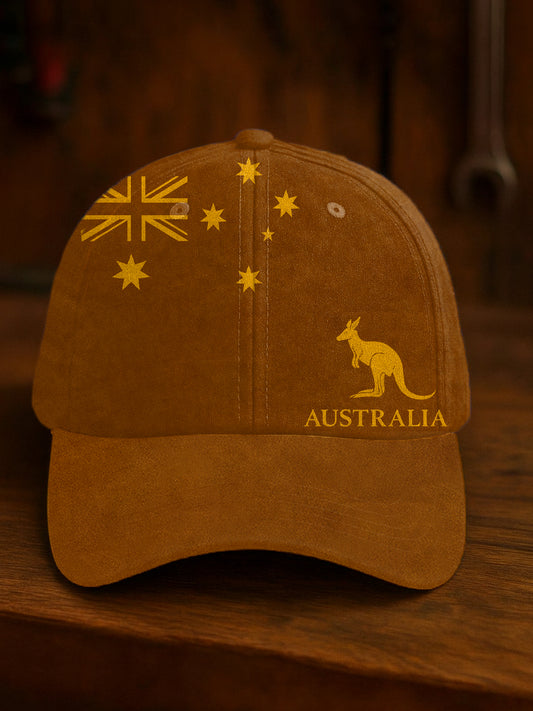 Kapelusz unisex z australijskim nadrukiem artystycznym