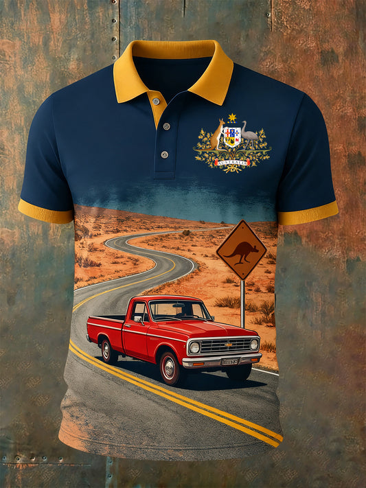 Męska koszulka polo w stylu vintage Australian Holiday Smart Casual
