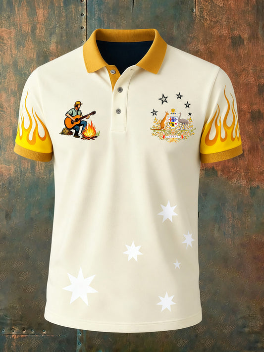 Męska koszulka polo w stylu vintage Australian Holiday Smart Casual