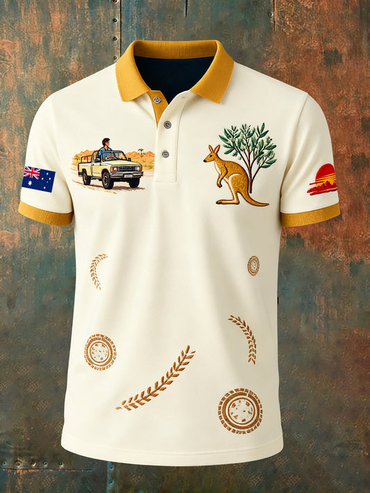 Męska koszulka polo w stylu vintage Australian Holiday Smart Casual