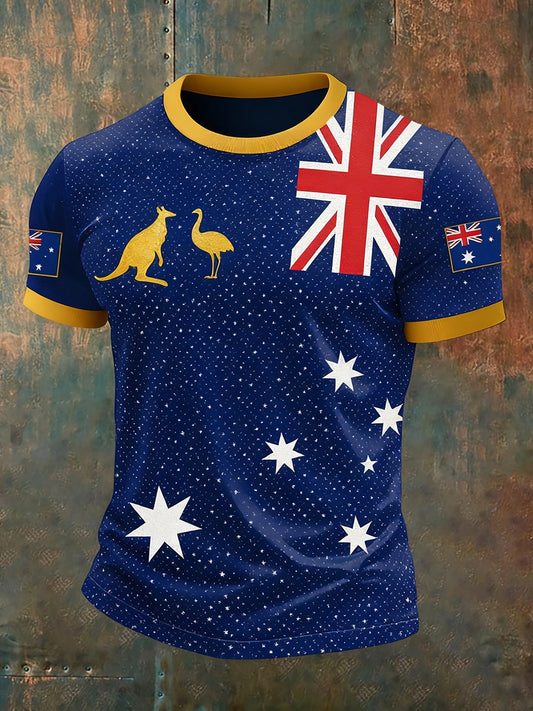 Męska koszulka retro Australia Casual