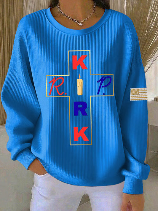 Damska wolność nie jest za darmo z nadrukiem amerykańskiej flagi swobodna bluza