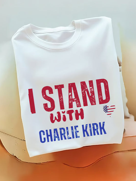 Męska koszulka pamiątkowa Charlie Kirk Turning Point USA Trump