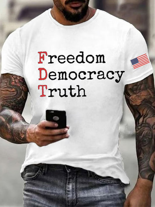 Męska koszulka pamiątkowa Charlie Kirk Turning Point USA Trump