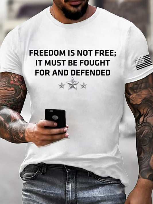 Męska koszulka pamiątkowa z nadrukiem w stylu vintage Charlie Kirk American Flag