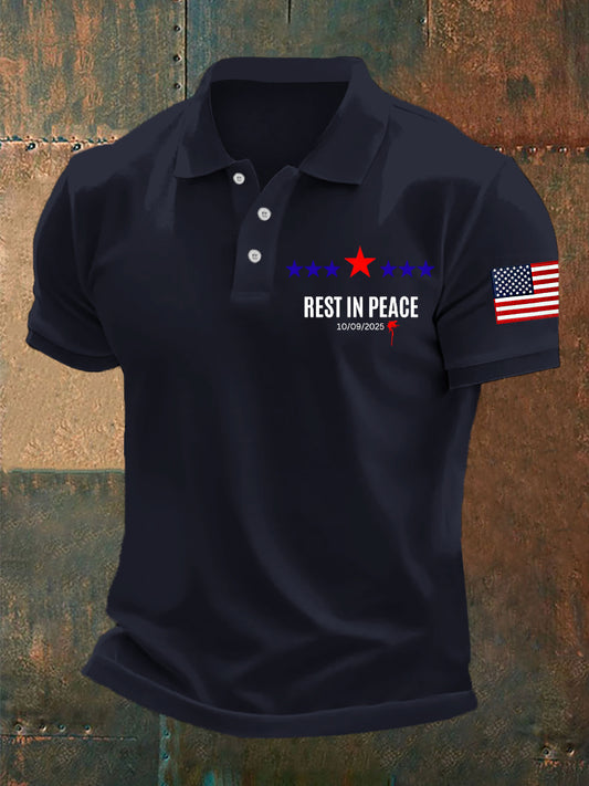 Męska bluza w stylu vintage Charlie Kirk z amerykańską flagą