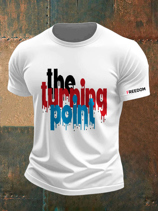 Męska koszulka z krótkim rękawem Charlie Kirk Freedom Printed Vintage Fashion Loose