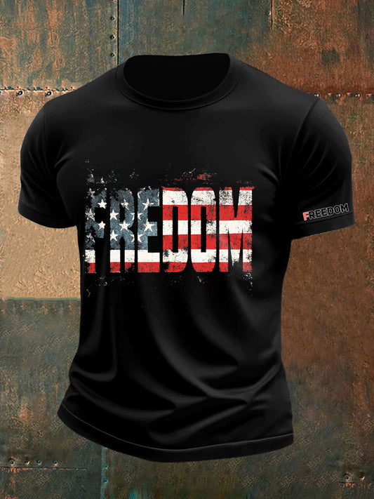 Męska koszulka z krótkim rękawem Charlie Kirk Freedom Printed Vintage Fashion Loose