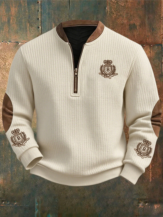 Męskie Retro Styl Biznesowy Casual Bluza