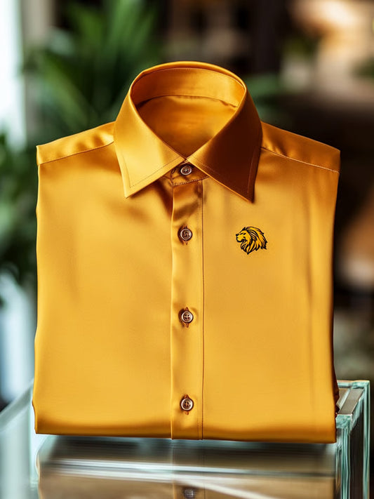 Męska biznesowa luksusowa koszula z długim rękawem w stylu biznesowym